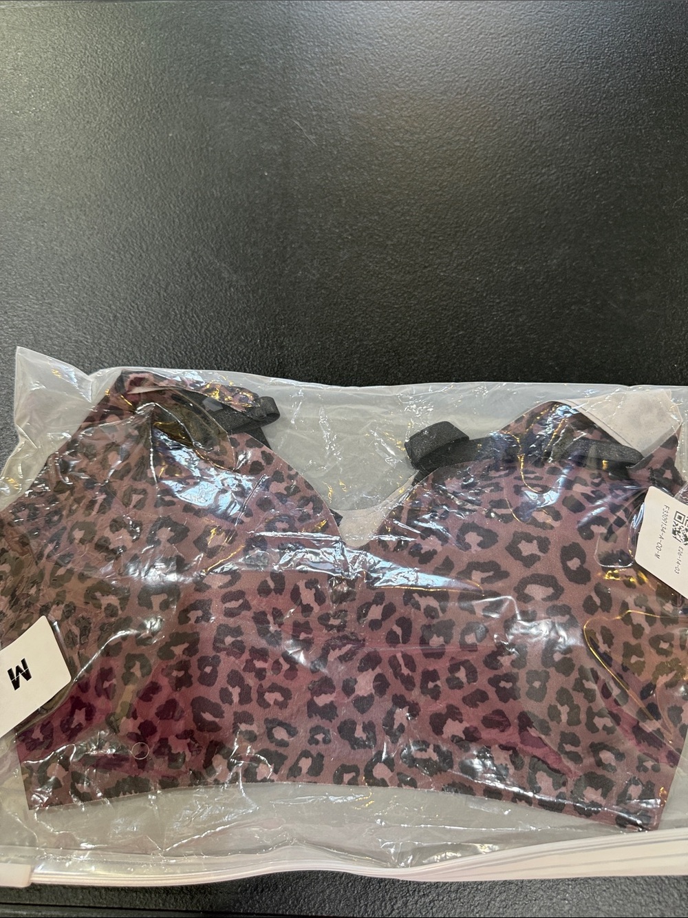 Amazon Leopard Print Wireless Bra - Pink and Black